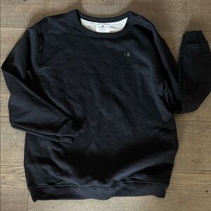 Champion Men's Classic Black Crewneck Sweater